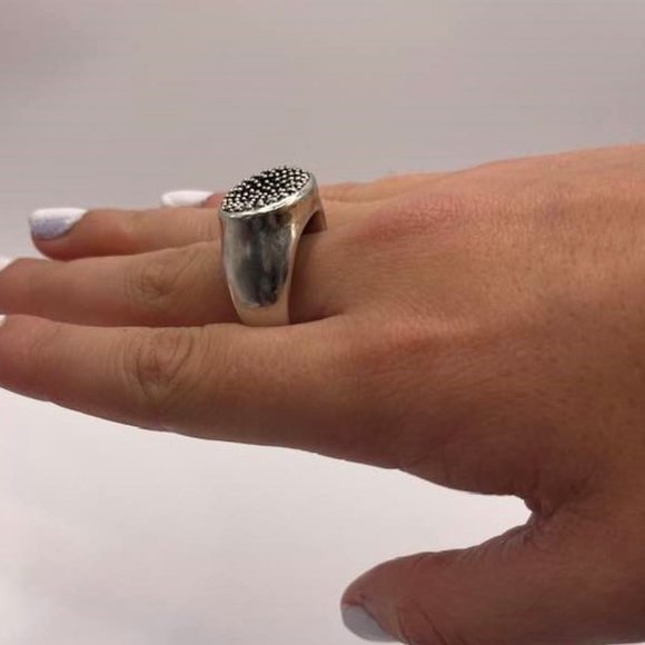 Michael Dawkins - designer wave ring - silver - men or women - size 10 - Picture 6 of 15